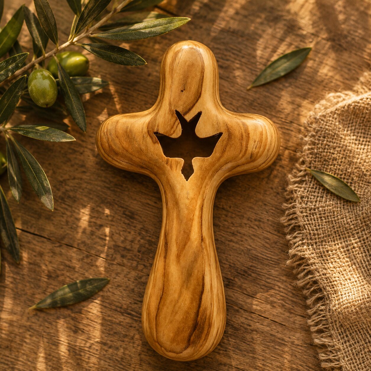 Comfort Cross 10cm with Dove